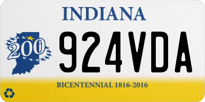 IN license plate 924VDA
