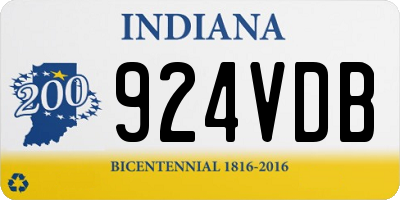 IN license plate 924VDB