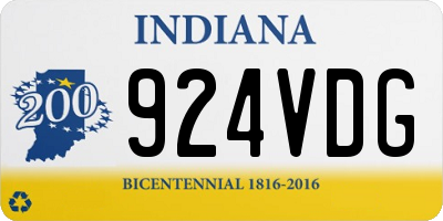 IN license plate 924VDG