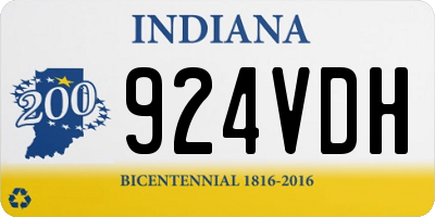 IN license plate 924VDH