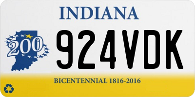 IN license plate 924VDK