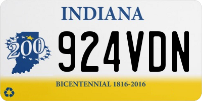 IN license plate 924VDN
