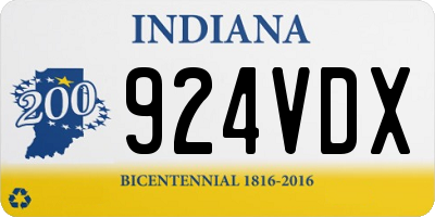 IN license plate 924VDX