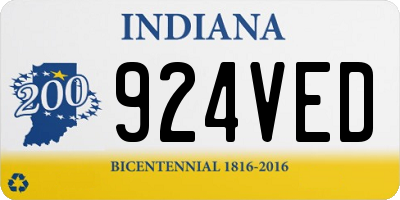 IN license plate 924VED