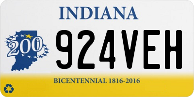 IN license plate 924VEH