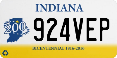 IN license plate 924VEP