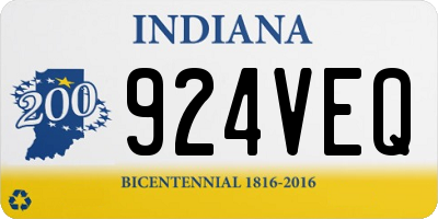IN license plate 924VEQ