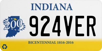 IN license plate 924VER