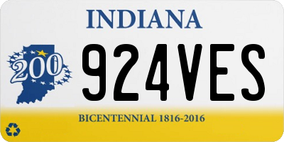 IN license plate 924VES