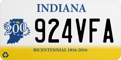 IN license plate 924VFA