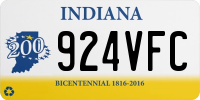 IN license plate 924VFC