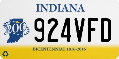 IN license plate 924VFD