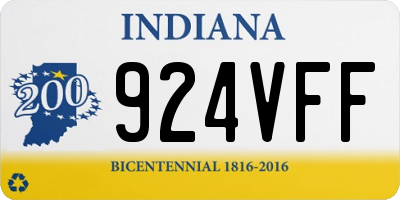 IN license plate 924VFF