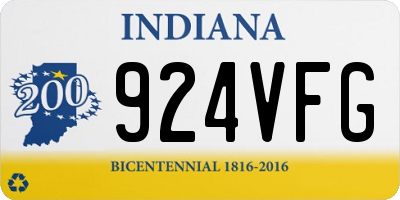 IN license plate 924VFG