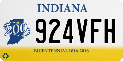 IN license plate 924VFH