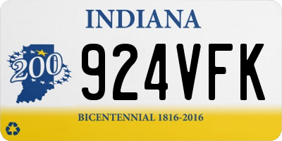 IN license plate 924VFK