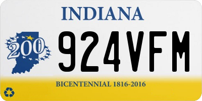 IN license plate 924VFM