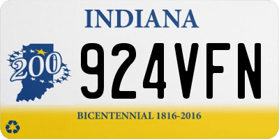IN license plate 924VFN