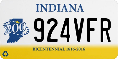IN license plate 924VFR