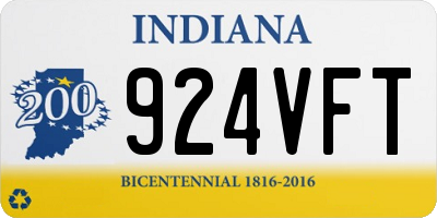 IN license plate 924VFT
