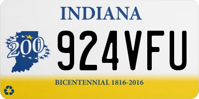 IN license plate 924VFU
