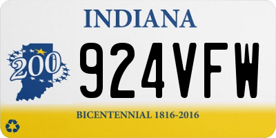 IN license plate 924VFW