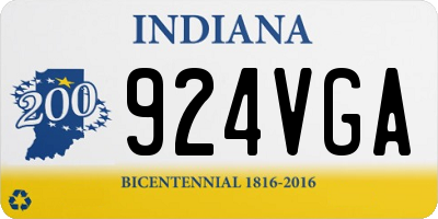 IN license plate 924VGA