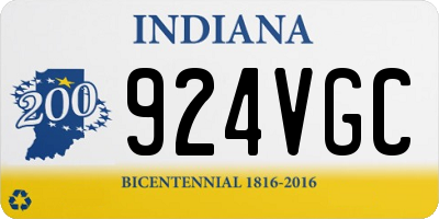 IN license plate 924VGC