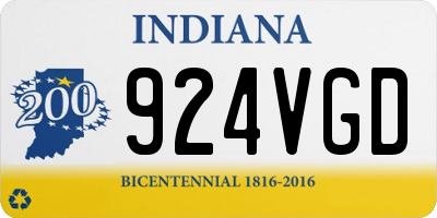 IN license plate 924VGD