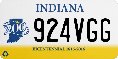 IN license plate 924VGG