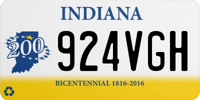 IN license plate 924VGH