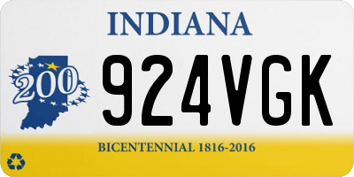 IN license plate 924VGK