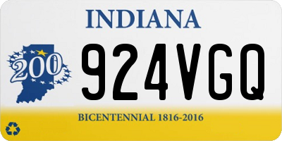 IN license plate 924VGQ