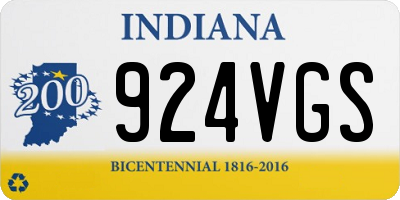 IN license plate 924VGS