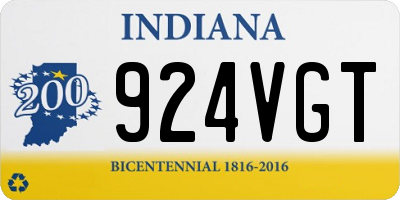 IN license plate 924VGT