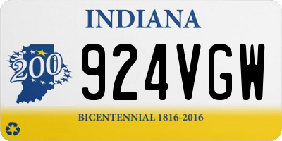 IN license plate 924VGW