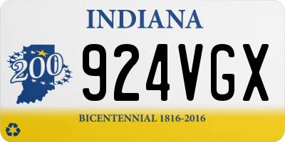 IN license plate 924VGX