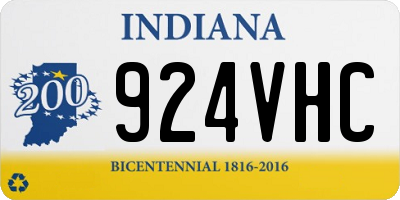 IN license plate 924VHC