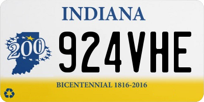 IN license plate 924VHE