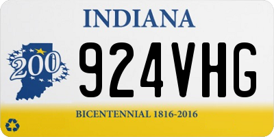 IN license plate 924VHG