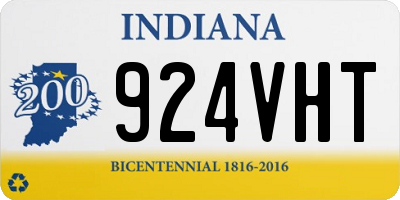 IN license plate 924VHT