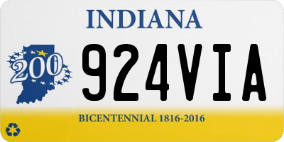 IN license plate 924VIA