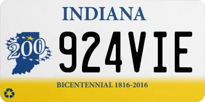 IN license plate 924VIE