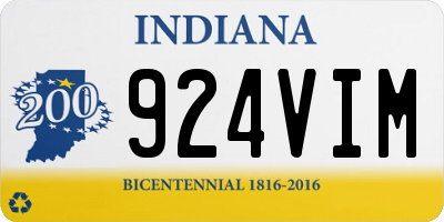 IN license plate 924VIM