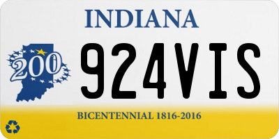 IN license plate 924VIS