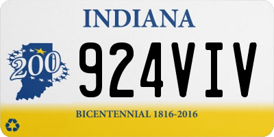 IN license plate 924VIV