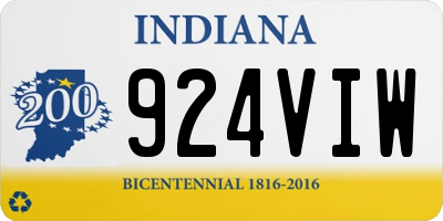IN license plate 924VIW