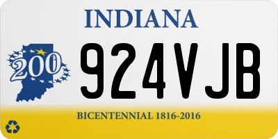 IN license plate 924VJB