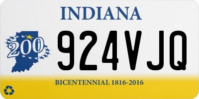 IN license plate 924VJQ