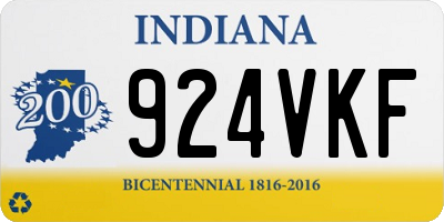 IN license plate 924VKF